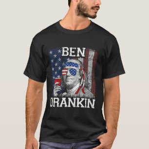 Camiseta Ben Drankin Beer 4 de julho Funny Patriotic USA T