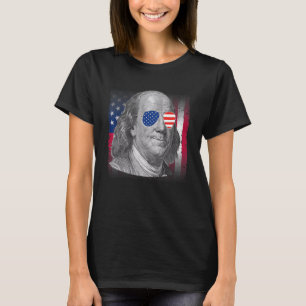Camiseta Ben Franklin EUA Flag Patriótico Americano Bandeir