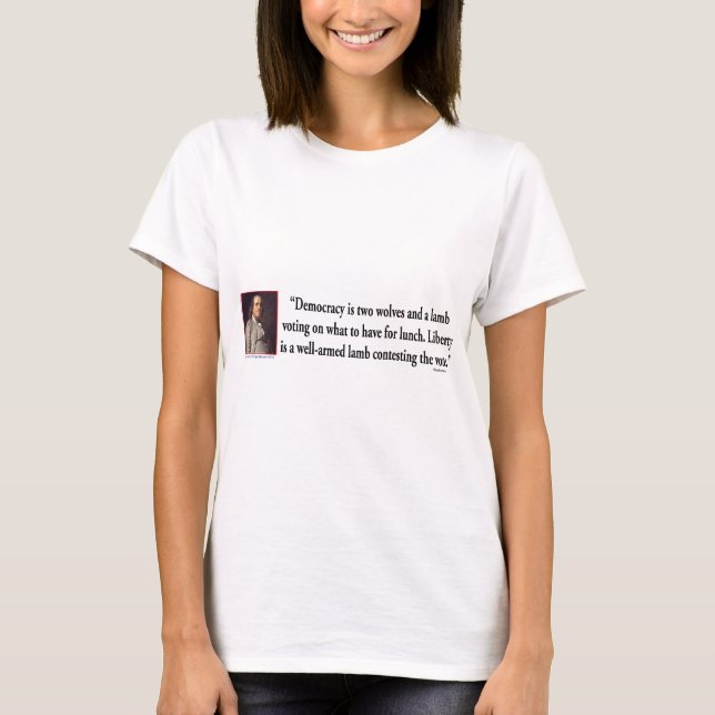 Camiseta Ben Franklin No Controle De Armas (Frente)