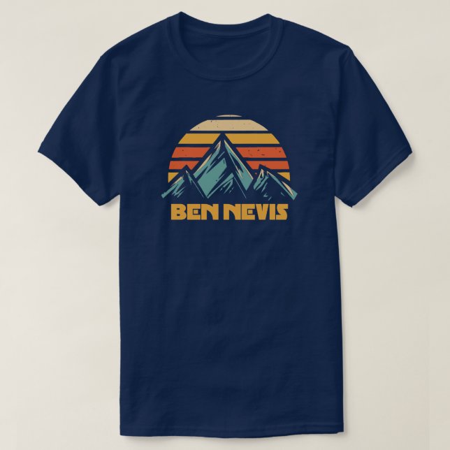 Camiseta Ben Nevis Retro Turquoise (Frente do Design)