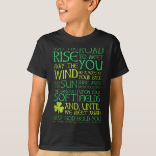 Camiseta Bênção Irlandesa Que o Caminho Se Erga Para Te Enc