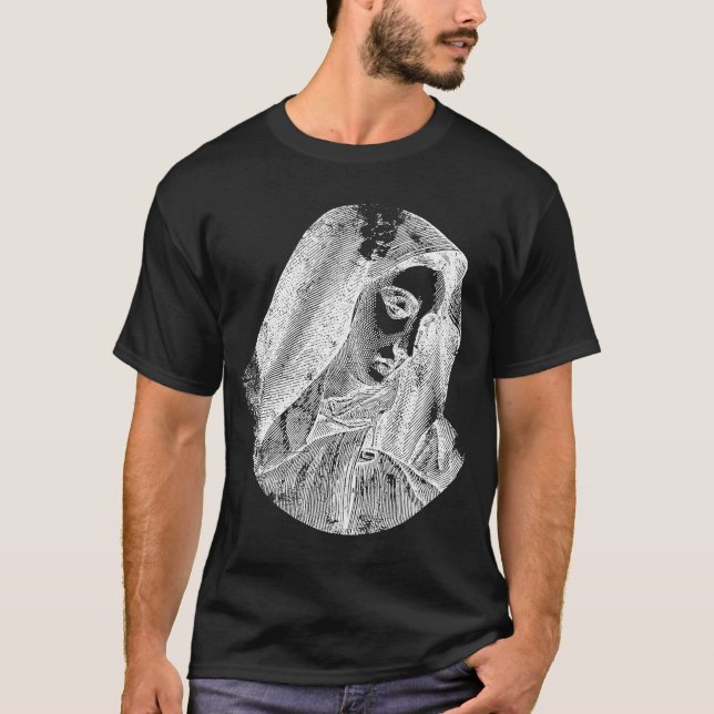 Camiseta Bênção Mãe Virgem Maria Ética Dis Religioso (Frente)