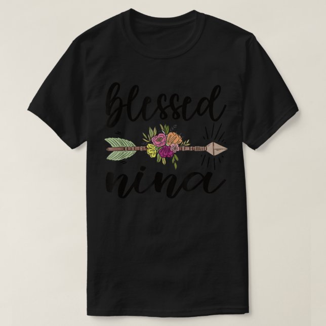 Camiseta Bênção Nina Apreciação da Avó Nina Vovó (Frente do Design)