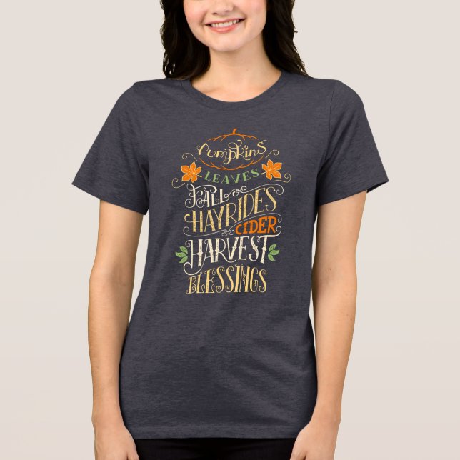 Camiseta Bênçãos de outono e Colheita (Frente)