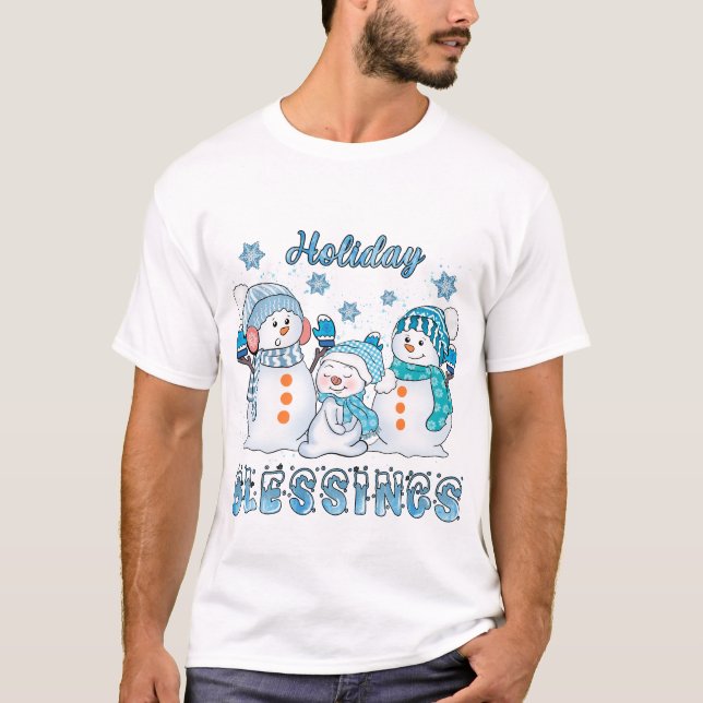 Camiseta Bênçãos Feriadas Das Frosidades (Frente)