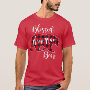 Camiseta Bênçãos, Urso Urso Urso Búfalo, Padrão De Xadrez M
