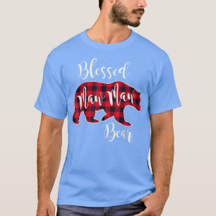 Camiseta Bênçãos, Urso Urso Urso Búfalo, Padrão De Xadrez M