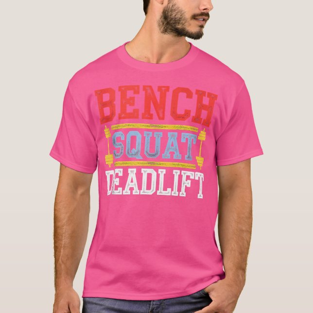 Camiseta Bench Squat Deadlifo Barbell Bodybuilding (Frente)