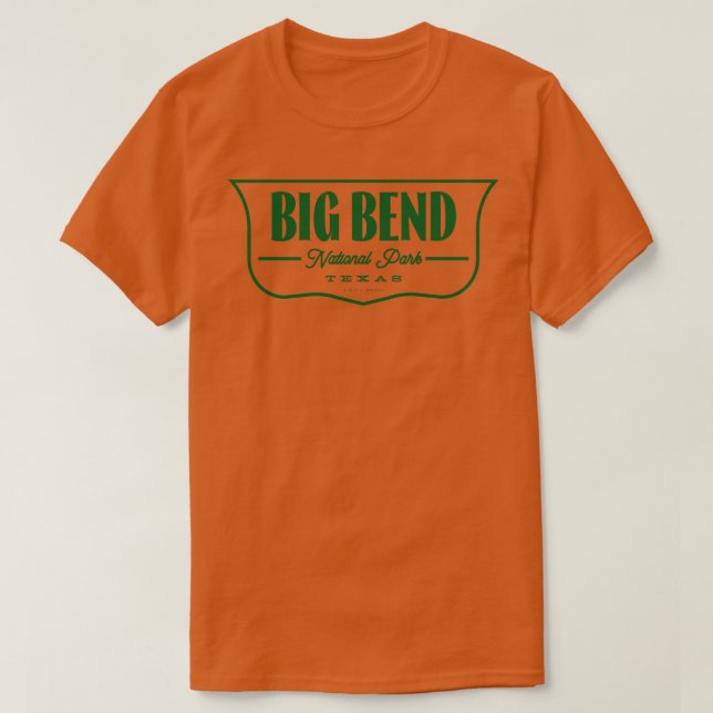 Camiseta Bend National Park Shield Green (Frente do Design)