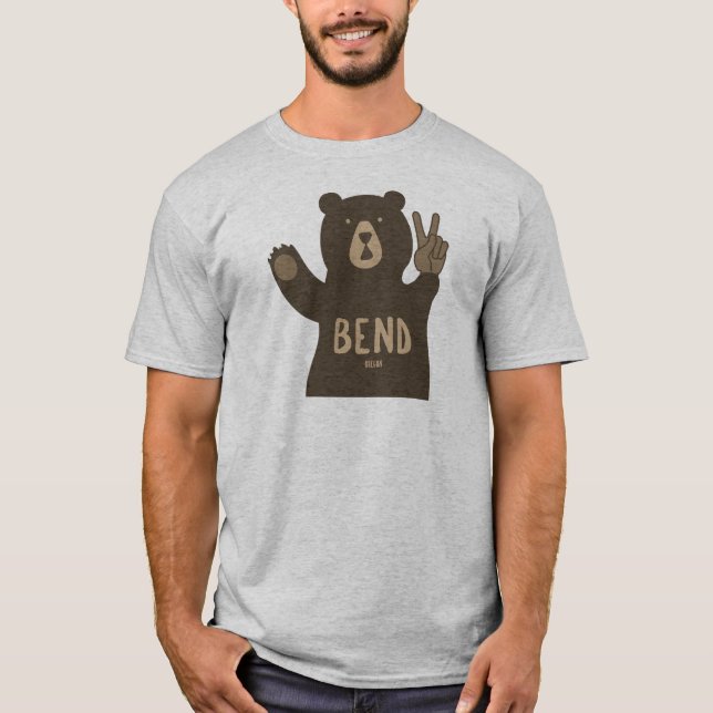 Camiseta Bend Oregon Urso da Paz (Frente)