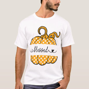 Camiseta Bendita Arte de Abóbora da Nana Dia de Ação de Gra