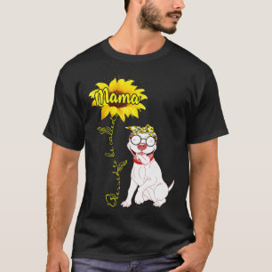 Camiseta Bendita Chamado Mama Sunflower Hippy Fofa Pitbull