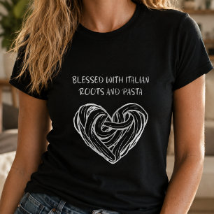 Camiseta Bendita Herança de Massa Italiana Orgulho Design