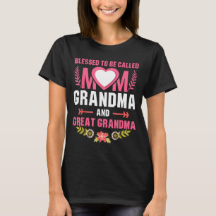 Camiseta Bendita por ser chamada de mãe bisavó mãe da mãe
