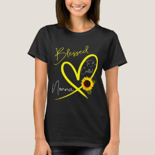 Camiseta Bendita por ser chamada de nonna girassol coração
