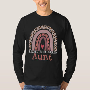 Camiseta Bendita por ser chamada de tia estampa de leopardo