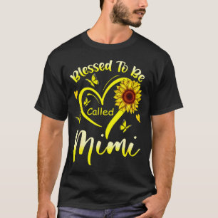 Camiseta Bendita por ser chamada mimi girassol floral fofo