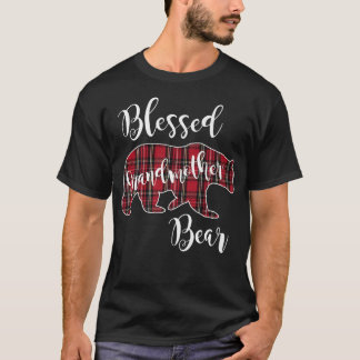 Camiseta Bendito Avô Bear Red Tartan Xadrez Gran