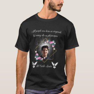 Camiseta Bendito Carlo Acutis Cotação Católica Chri Natal