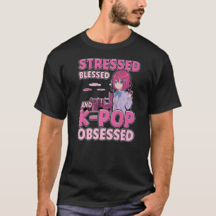 Camiseta Bendito Estresse E Kpop Obcecou Música Da Coreia J