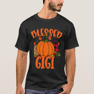Camiseta Bendito gigi Pumpkin Leopard Feliz Mulher Grata