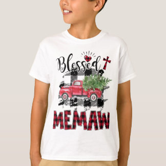 Camiseta Bendito Memaw Red xadrez Natal