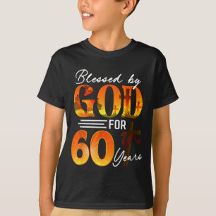 Camiseta Bendito Por Deus Por 60 Anos Presente De 60º Anive