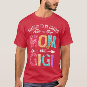 Camiseta Bendito Seja Chamado Mãe e Gigi Avó Engraçada Moth