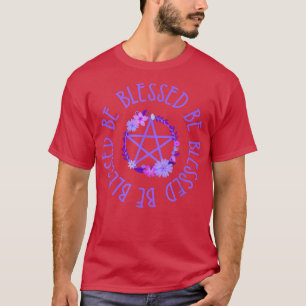 Camiseta Bendito Seja Puro Pentáculo Floral Wiccan Pagan Ch