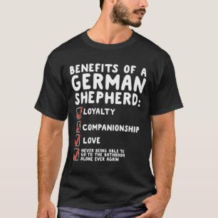 Camiseta Benefícios De Um German shepherd