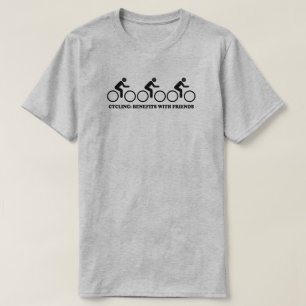 Camiseta Benefícios do Ciclismo com Amigos