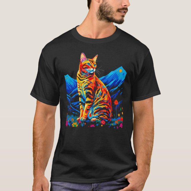 Camiseta Bengal Cat Mountain (Frente)
