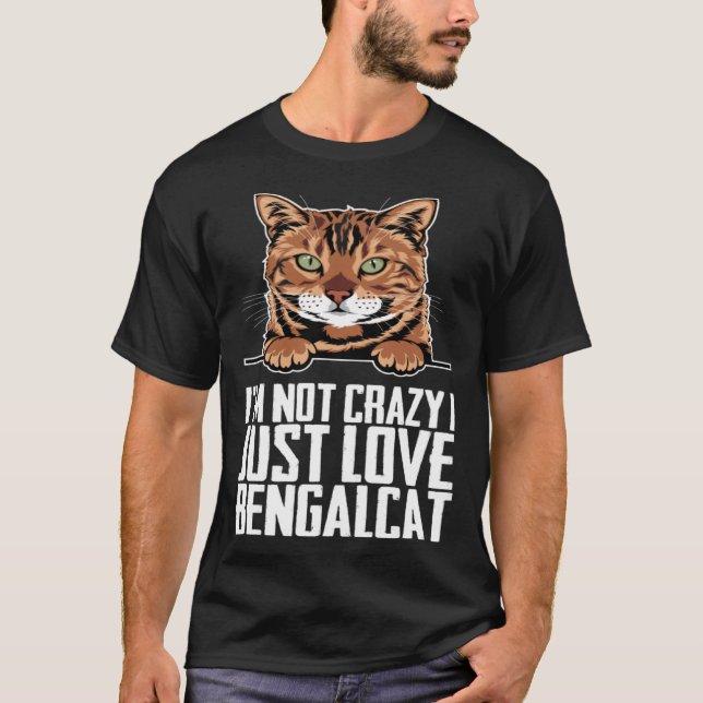 Camiseta Bengal  gatos Bengal  mãe Bengal (Frente)