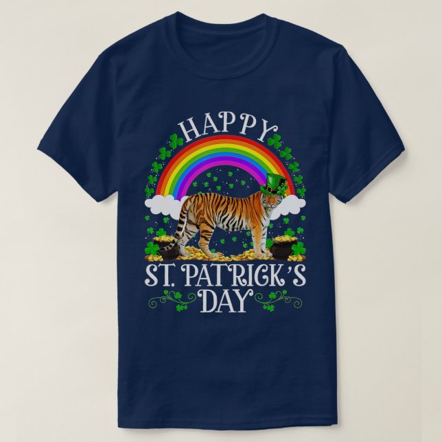 Camiseta Bengal Tiger Lover Rainbow Vintage Tiger Rua (Frente do Design)