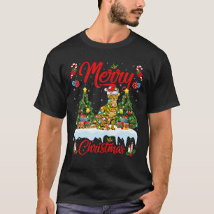 Camiseta Bengala Cat Lover Xmas Papais noeis de iluminaçã