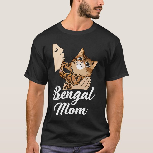 Camiseta Bengala Cat Mãe Bonita Mãe Bengala (Frente)