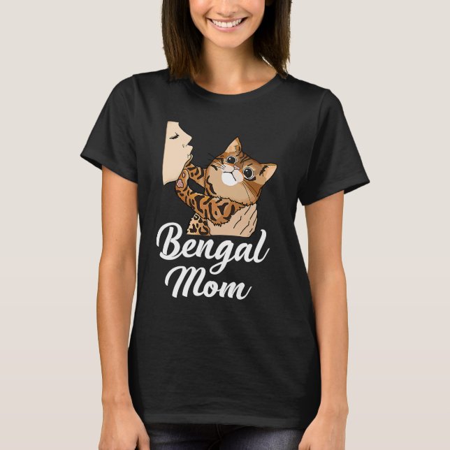 Camiseta Bengala Cat Mãe Bonita Mãe Bengala (Frente)