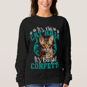 Camiseta Bengala Cats NÃO GATO CABELO É BENGAL CONFETTI Fun