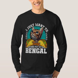 Camiseta Bengala Cats SÓ QUER COMER TACOS E PETROLOGRAFAR
