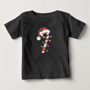 Camiseta Bengala de Natal do Papai Noel Natal para Crianças