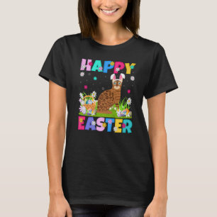 Camiseta Bengala Felz pascoa Bunny Bengal Cat Páscoa S