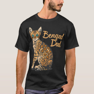 Camiseta Bengala Gato Pai I Amigo Doméstico Da Família