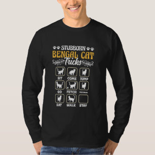 Camiseta Bengala Proprietários de Gatos STUBBORN BENGAL CAT