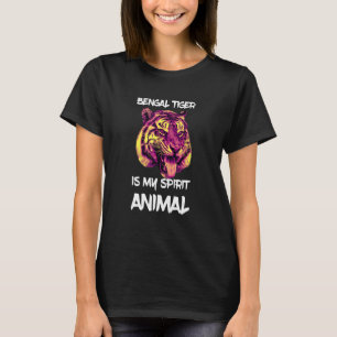 Camiseta Bengala Tiger Tongue Do Meu Espírito Animal Bengal