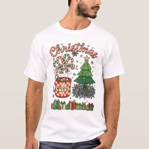 Camiseta Bengalas de Natal Cacau Caos Árvore Caneca Present