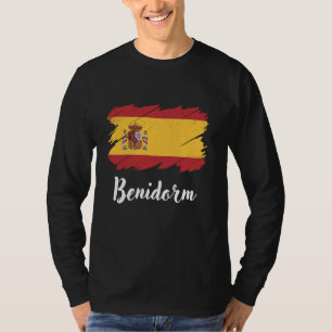Camiseta Benidorm Espanha, bandeira espanhola, Benidorm
