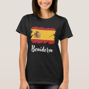 Camiseta Benidorm Espanha, bandeira espanhola, Benidorm