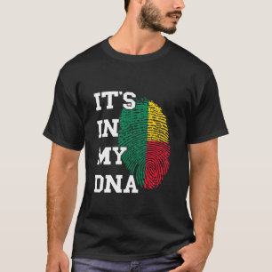 Camiseta Benim Marca de Polegar Bandeira Beninense Está no
