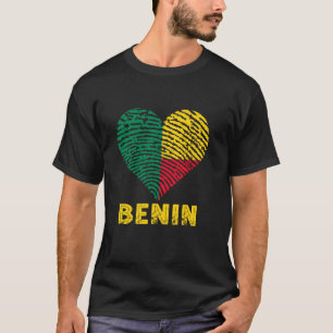 Camiseta Benim Marca de Polegar Coração Bandeira Vintage Be