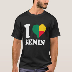 Camiseta Benin Flag Pride Beninese I Love Benin Heart Benin